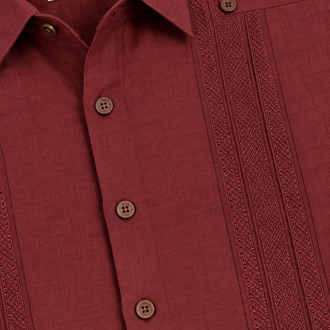 Guayabera Manga Larga 100% Lino Leal