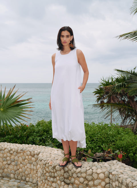 Vestido Largo Lino Algodón Clo