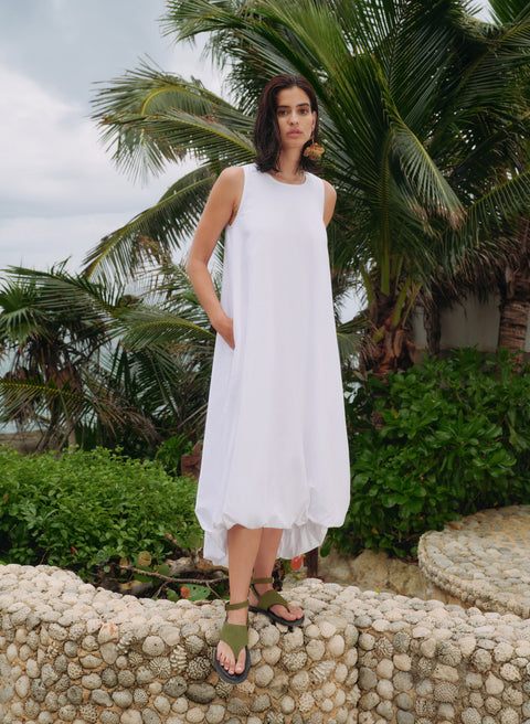 Vestido Largo Lino Algodón Clo