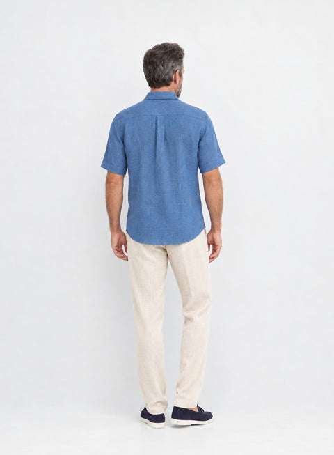 Camisa Manga Corta 100% Lino Park