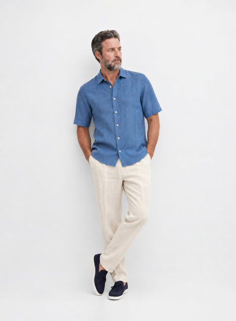Camisa Manga Corta 100% Lino Park