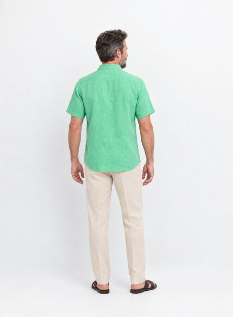 Camisa manga corta 100% Lino Park