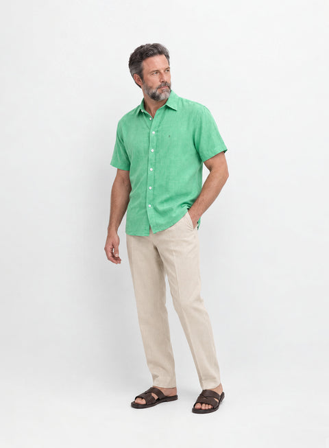 Camisa manga corta 100% Lino Park