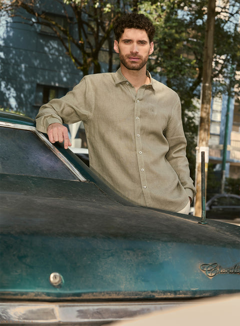 Camisa Manga Larga 100% Lino Balem