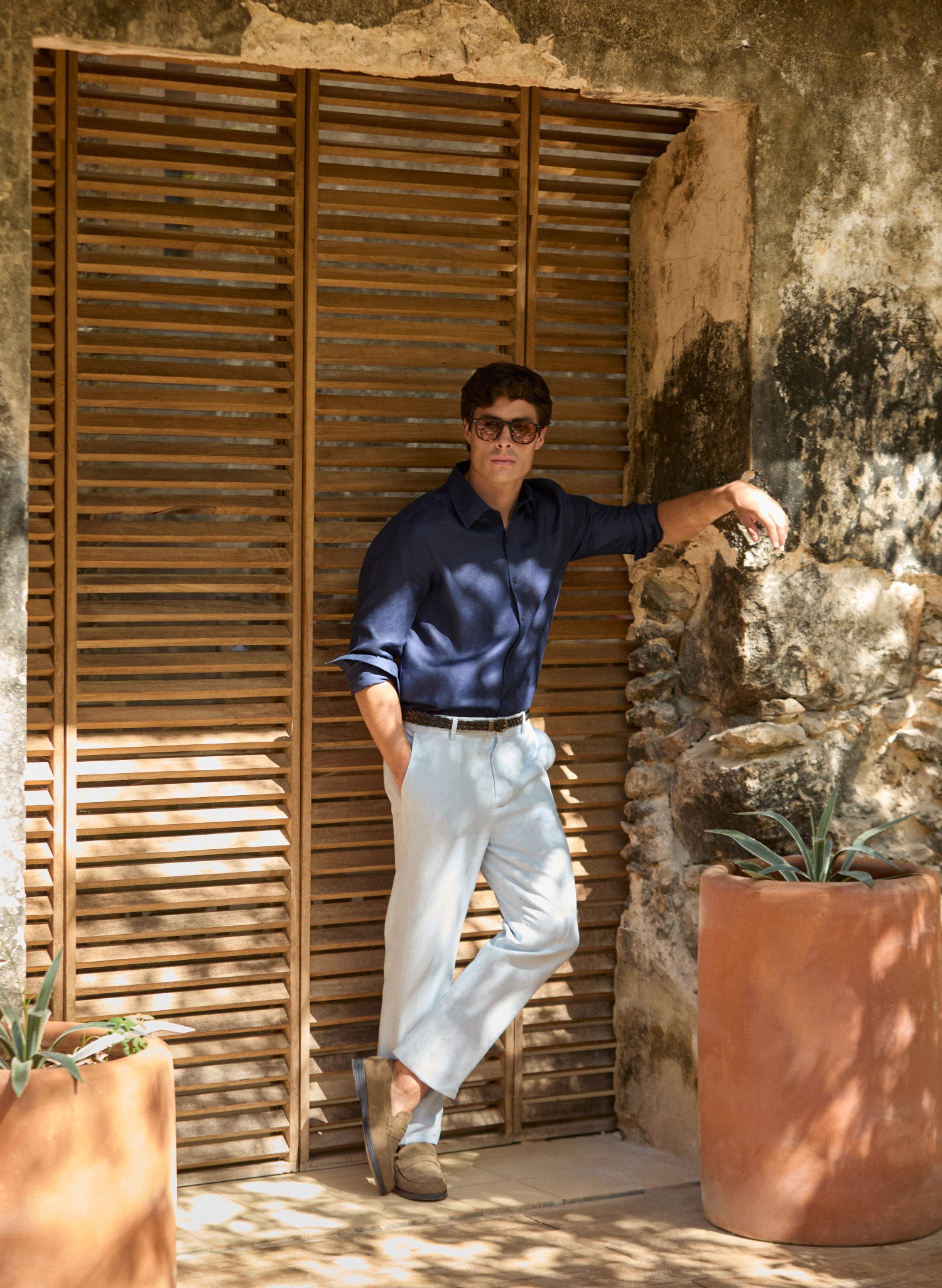 Camisa manga larga 100% Lino Italiano