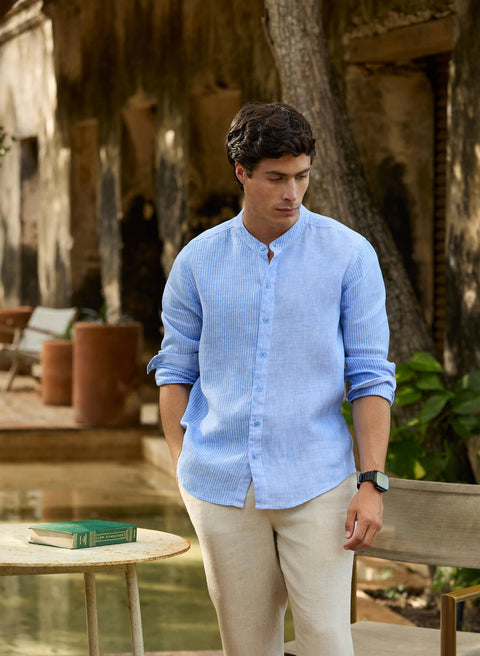 Camisa manga larga 100% Lino Marcel