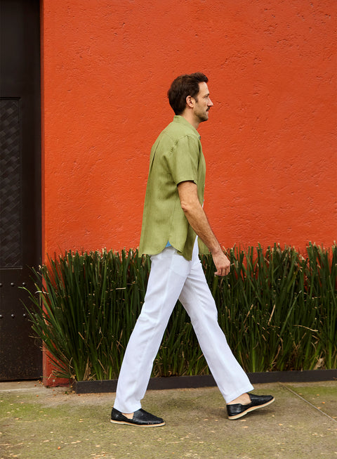Camisa Manga Corta 100% Lino Park