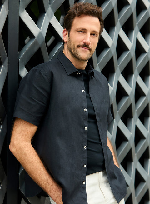 Camisa manga corta 100% Lino Park