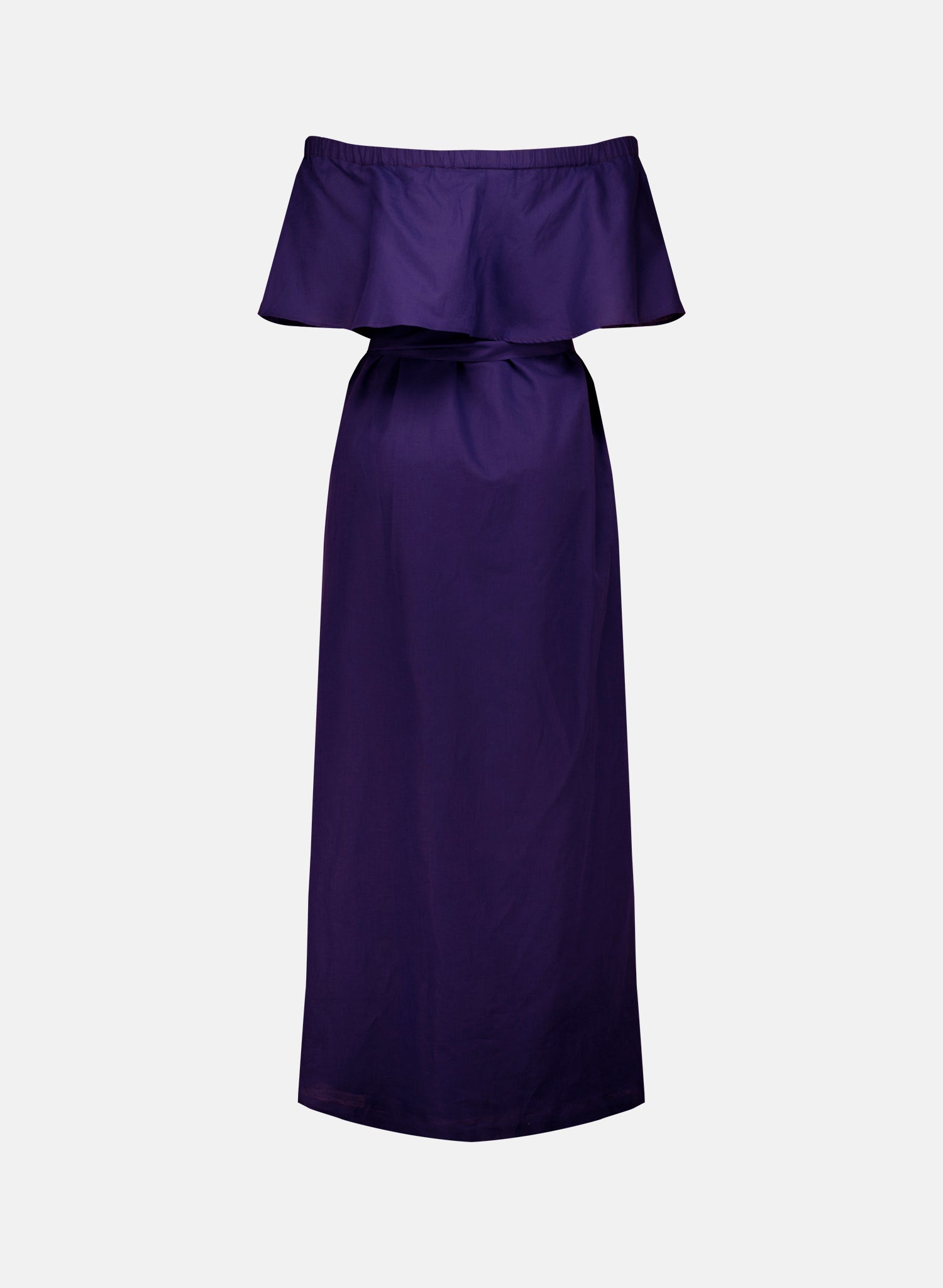 Vestido largo off shoulder 100% Lino Diane