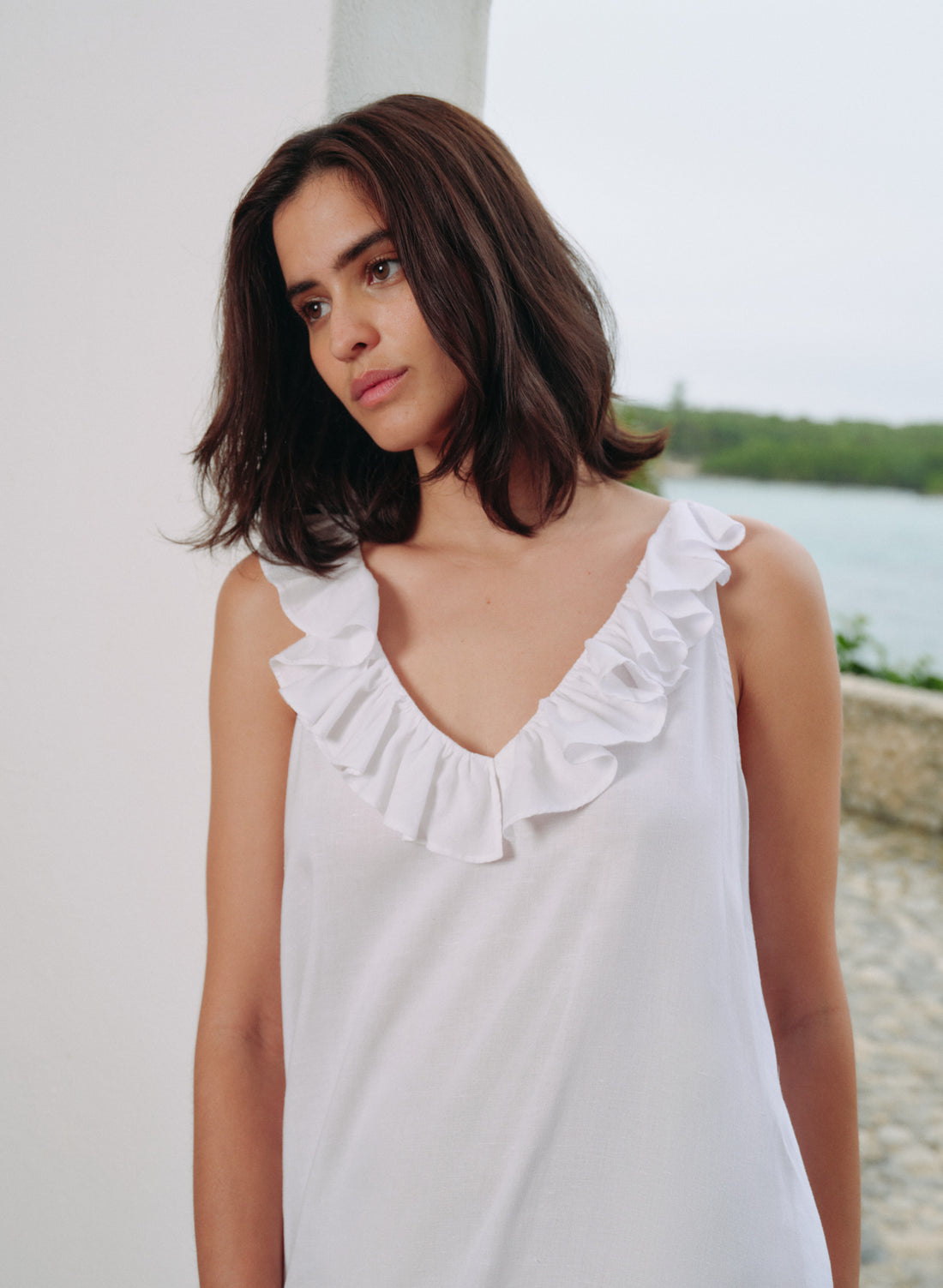 Vestido Largo Lino Algodón Eubea