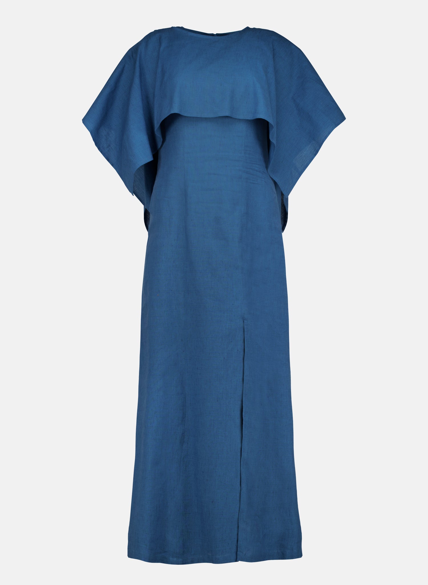 Vestido largo con capa Lino Algodón Gibada