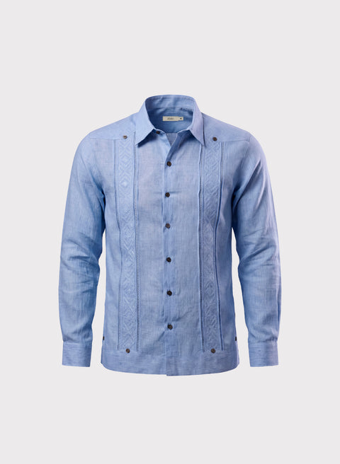 Guayabera Manga Larga 100% Lino Grog
