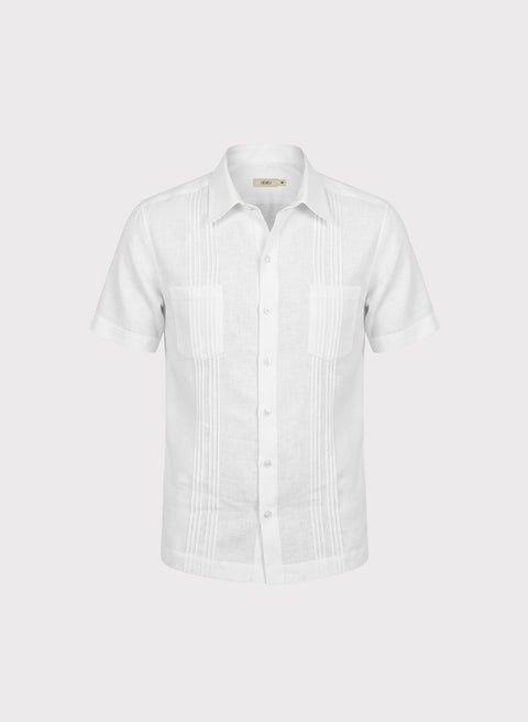 Guayabera Manga Corta 100% Lino Navdar