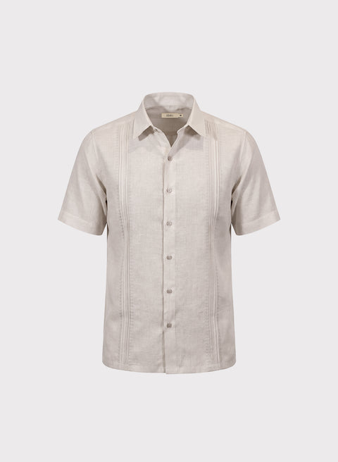 Guayabera Manga Corta 100% Lino Ref