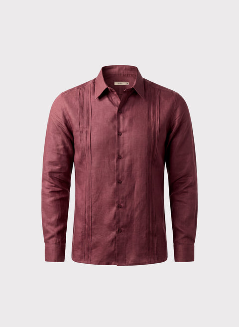 Guayabera Manga Larga 100% Lino Fabio