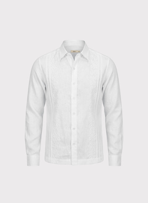 Guayabera Manga Larga 100% Lino Gabil