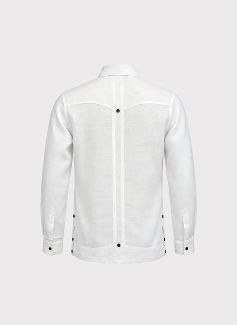 Guayabera Manga Larga 100% Lino Montalvo