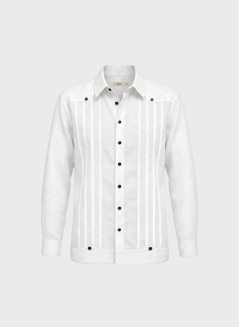 Guayabera Manga Larga 100% Lino Montalvo