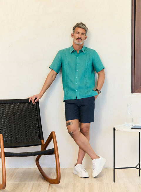 Guayabera manga corta 100% Lino Brittol