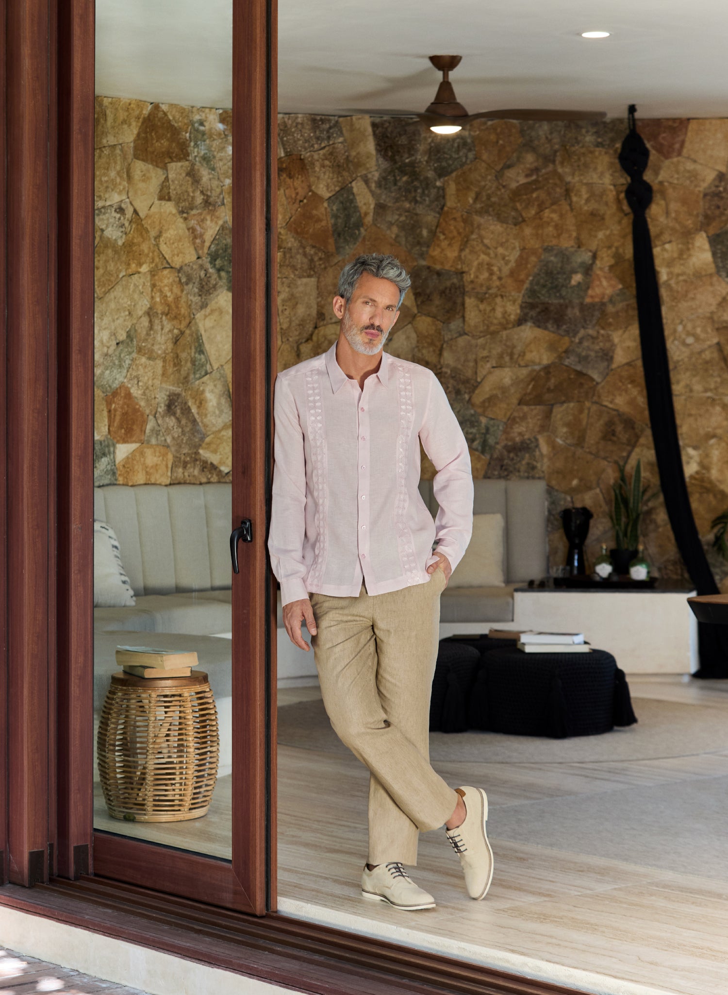 Guayabera manga larga 100% Lino Casares