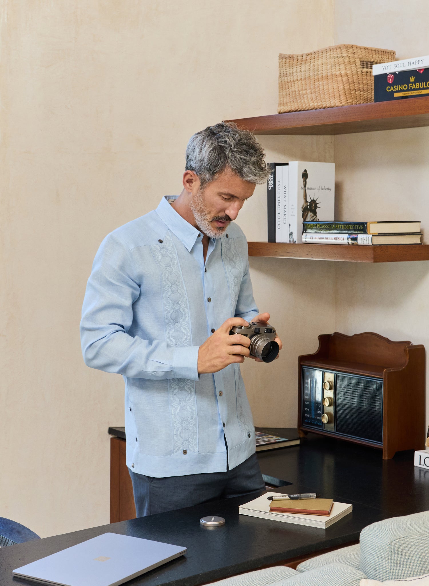 Guayabera manga larga 100% Lino Cortazar