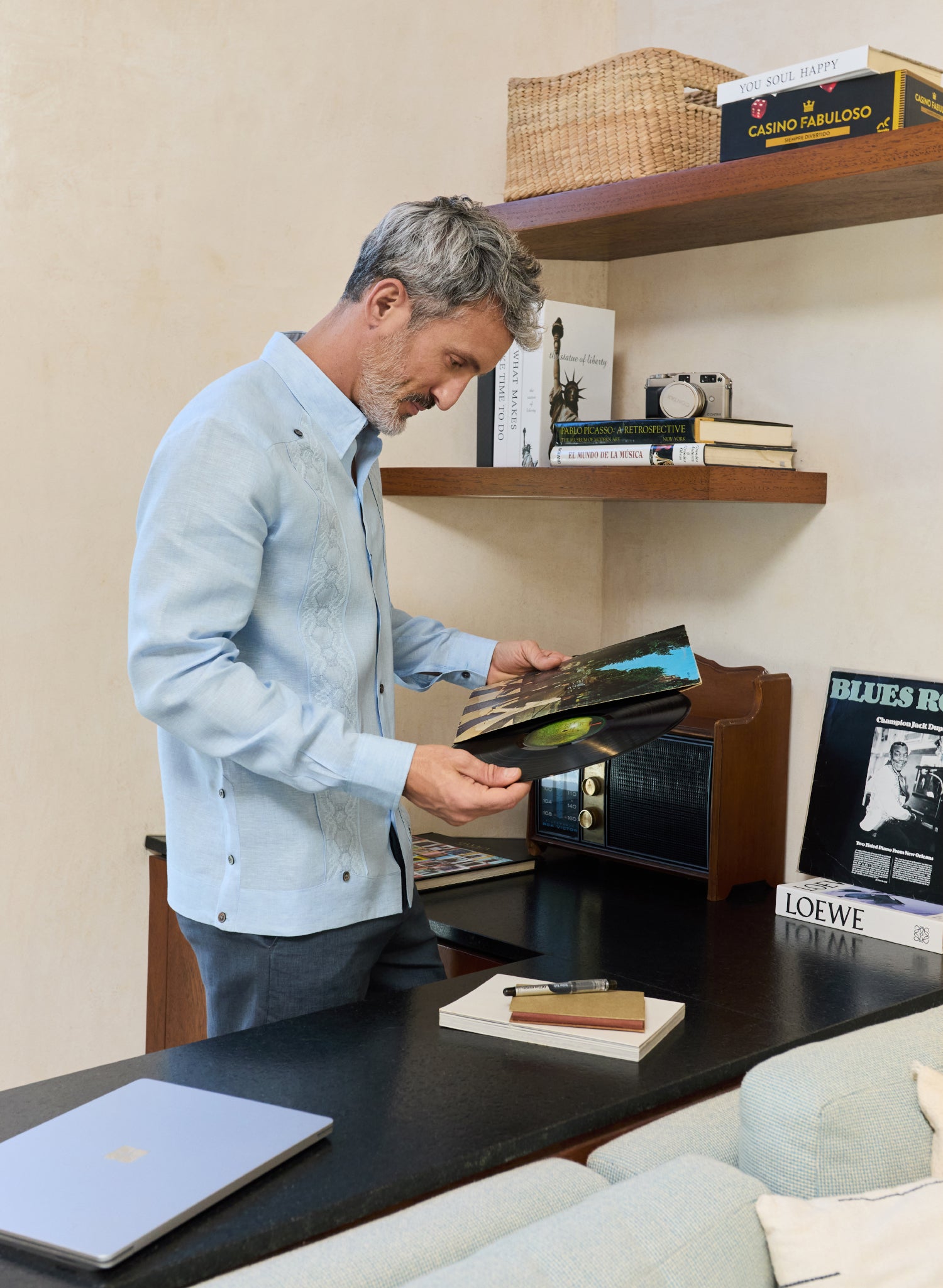 Guayabera manga larga 100% Lino Cortazar