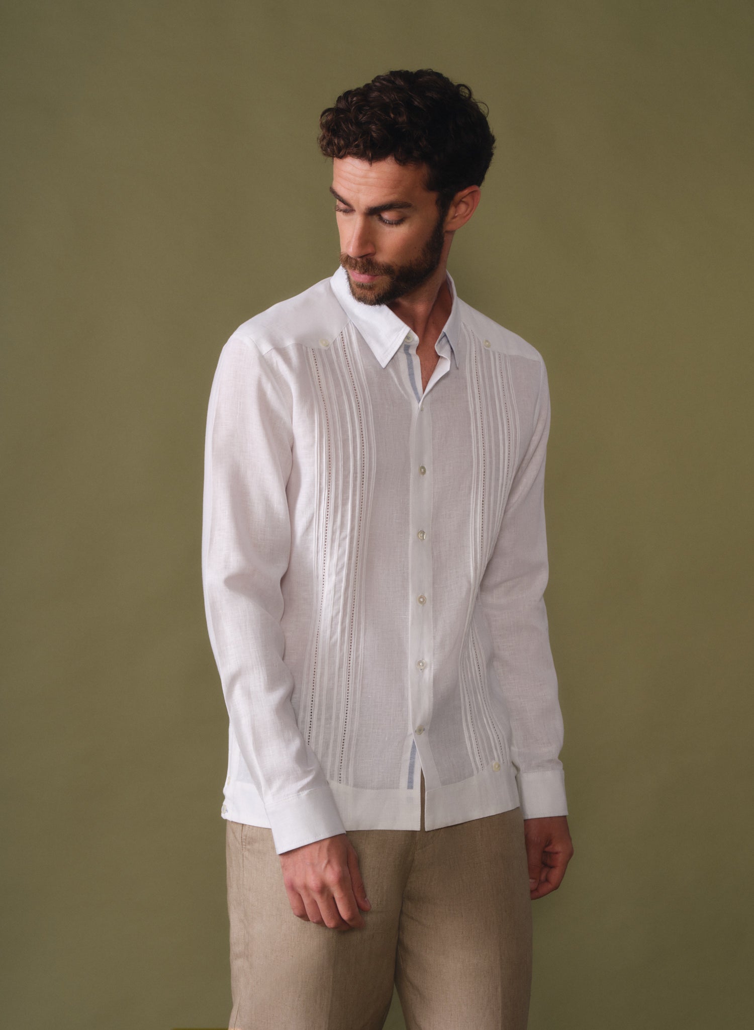 Guayabera manga larga 100% Lino Condao