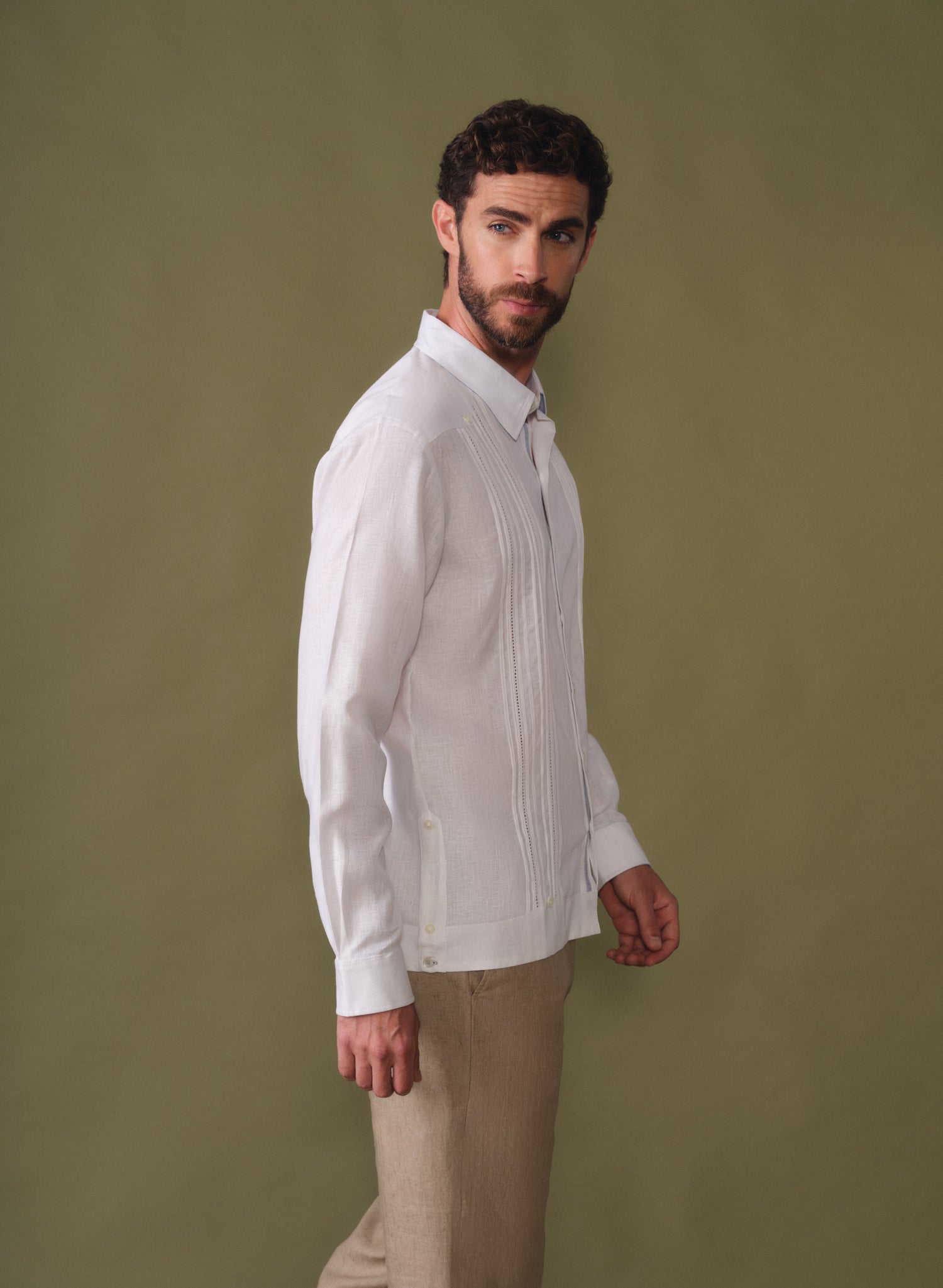 Guayabera manga larga 100% Lino Condao