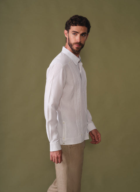 Guayabera manga larga 100% Lino Condao