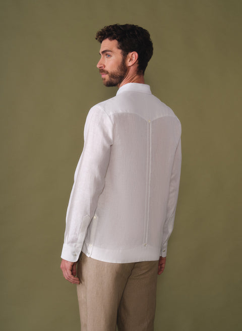 Guayabera manga larga 100% Lino Condao