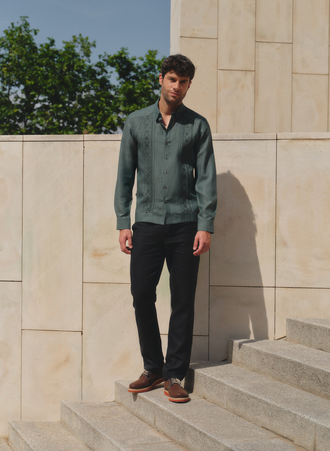 Guayabera manga larga 100% Lino Gerard