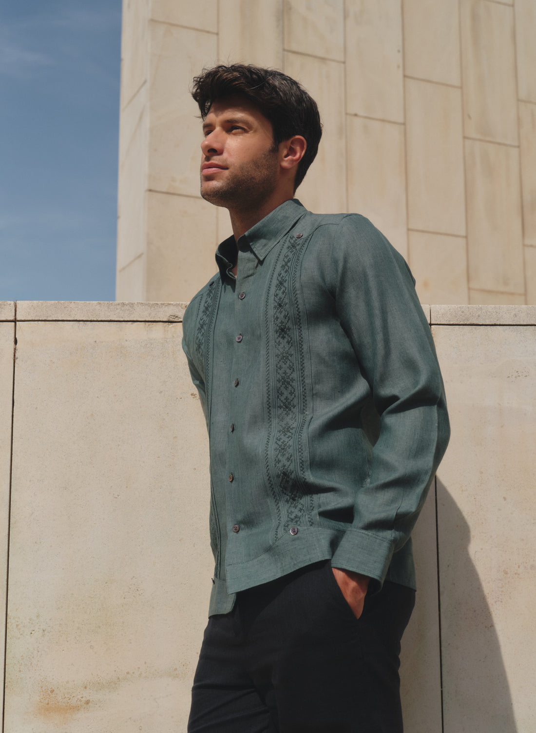 Guayabera manga larga 100% Lino Gerard