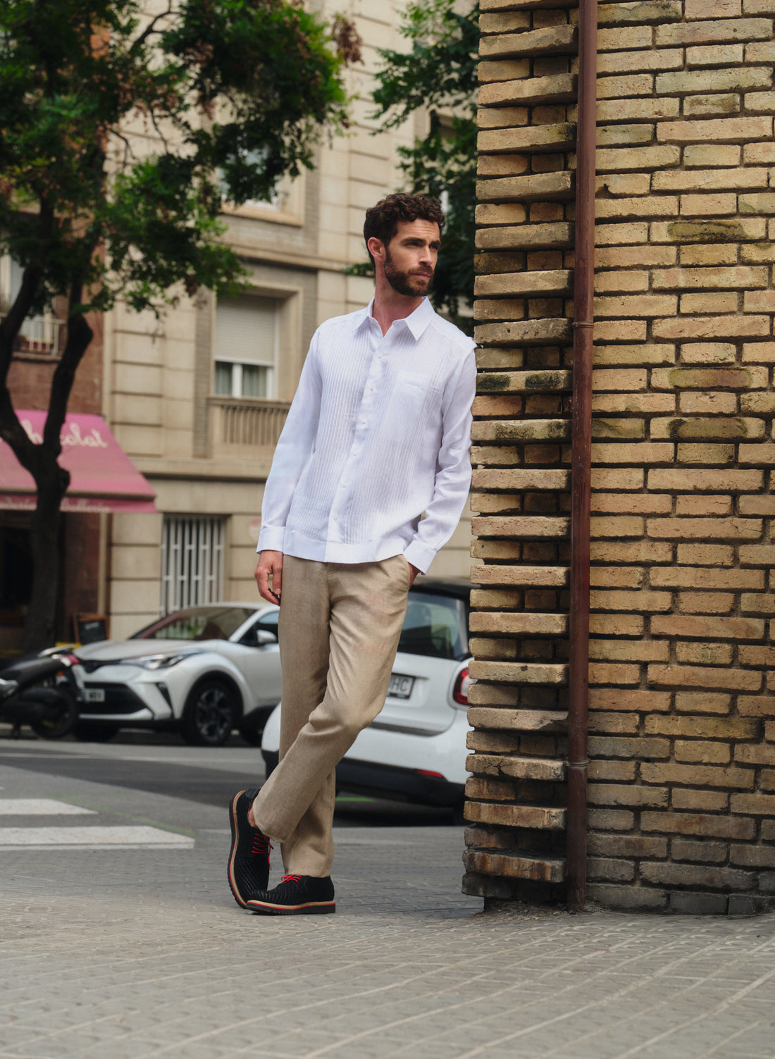 Guayabera manga larga 100% Lino Presidencial