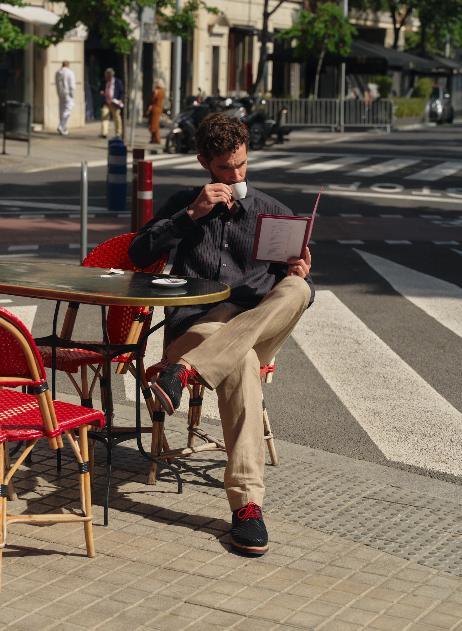 Guayabera manga larga 100% Lino Presi