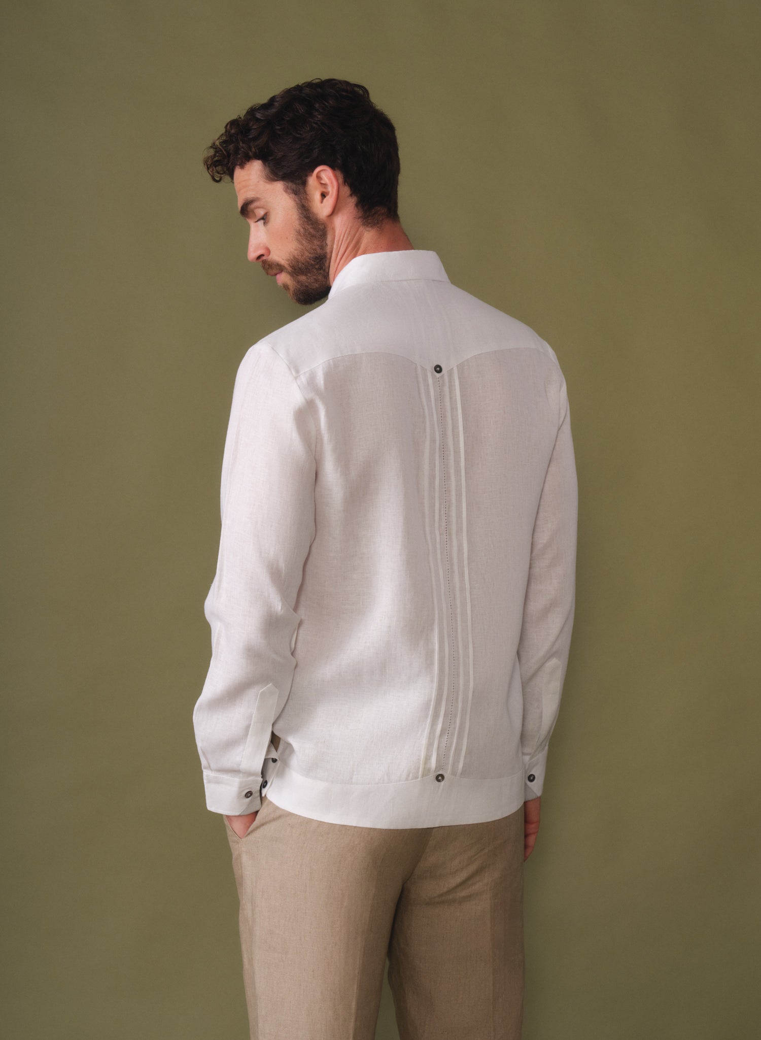 Guayabera manga larga 100% Lino Pritell