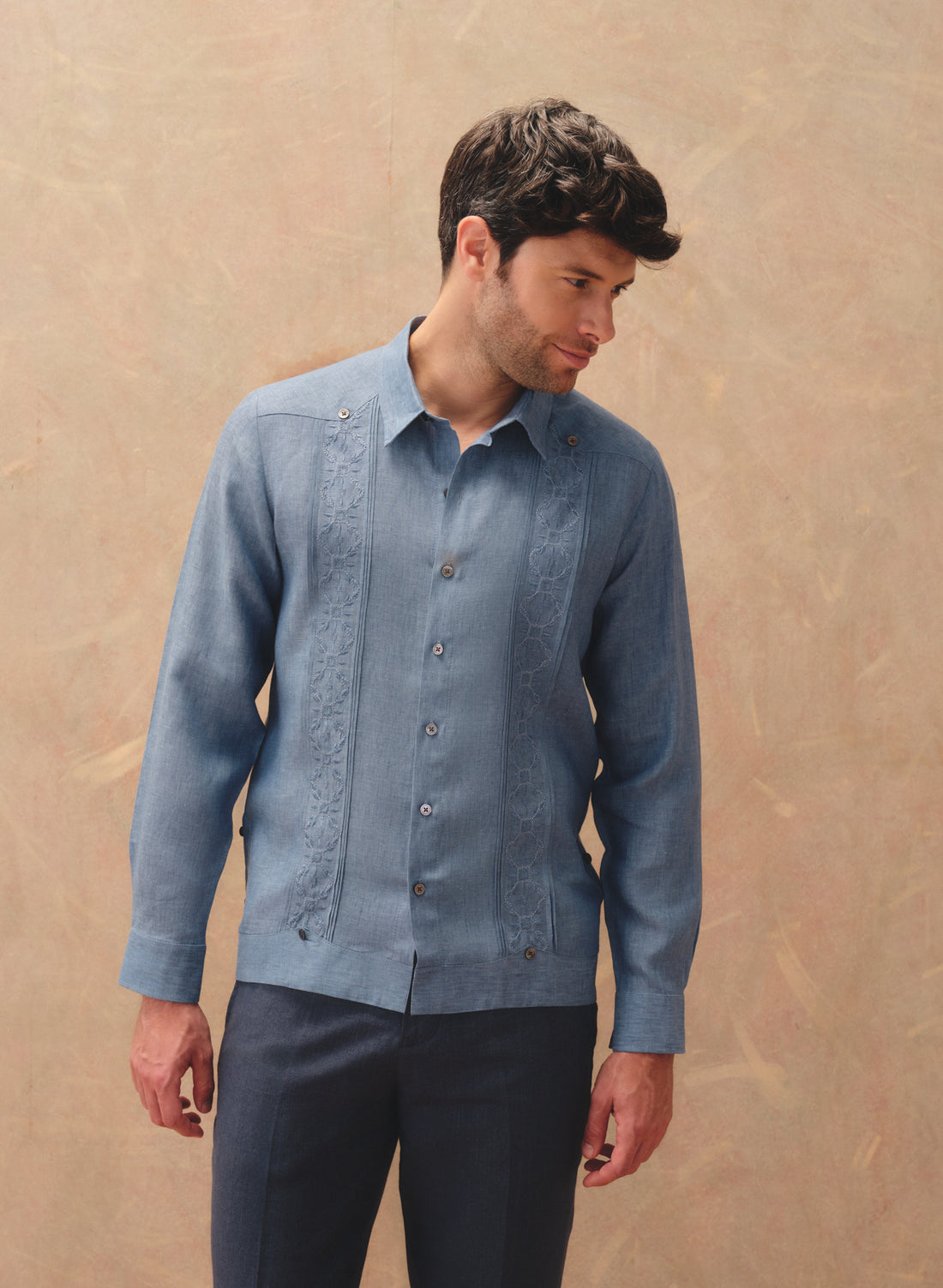 Guayabera manga larga 100% Lino Rafel