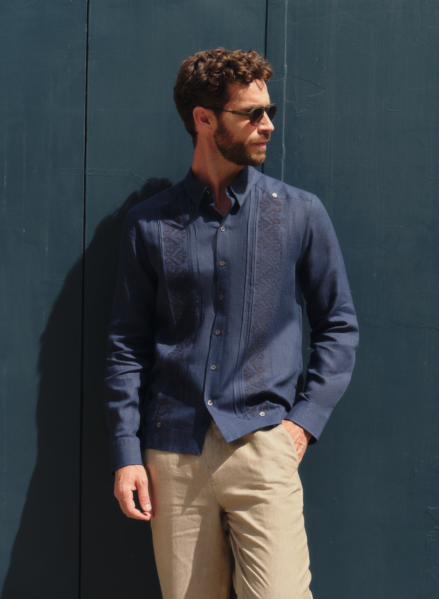 Guayabera manga larga 100% Lino Strange