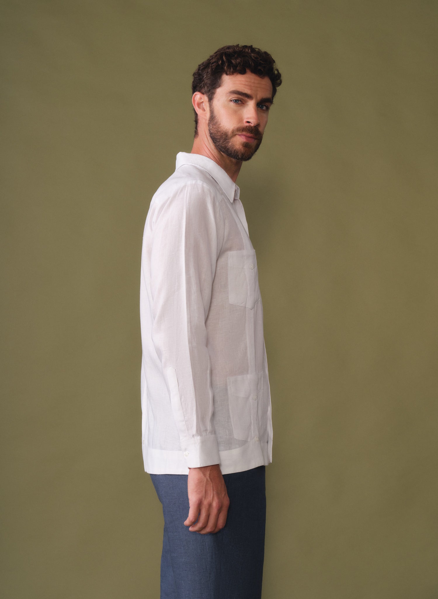 Guayabera manga larga 100% Lino Luxury