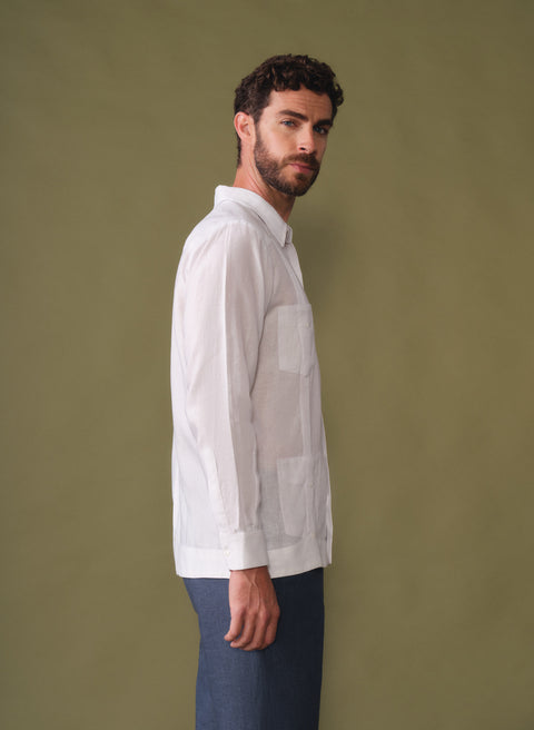 Guayabera manga larga 100% Lino Luxury SF