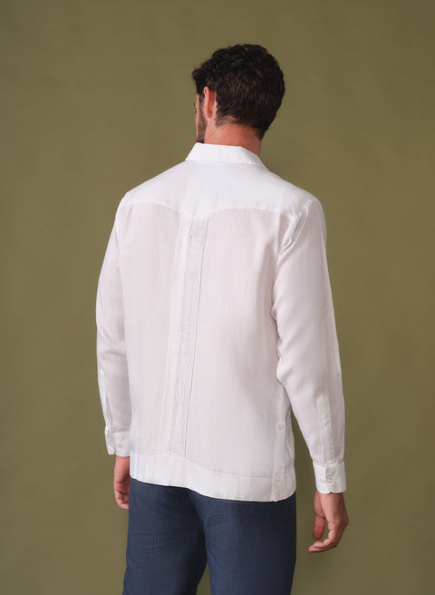 Guayabera manga larga 100% Lino Luxury SF