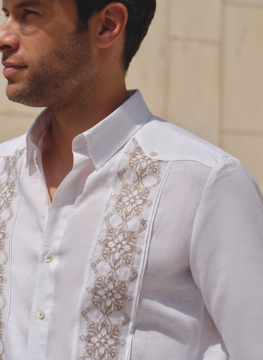 Guayabera manga larga 100% Lino Zolezzi