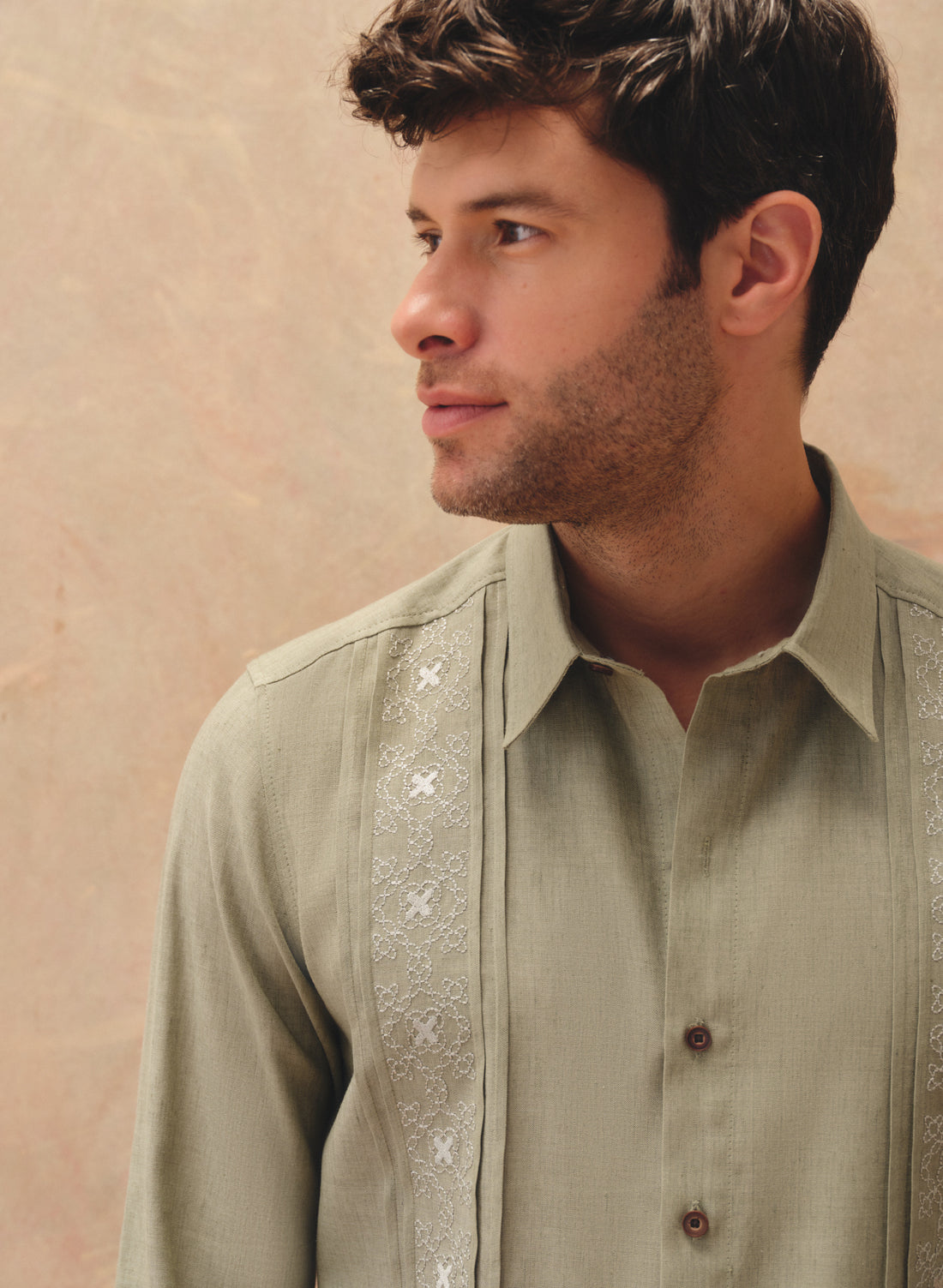 Guayabera manga larga 100% Lino Allaf