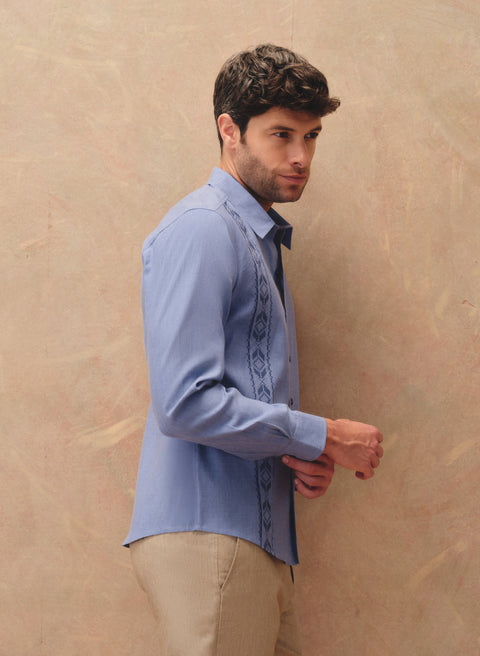 Guayabera manga larga Lino Algodón Lorenz