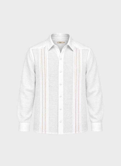 Guayabera Manga Larga 100% Lino Alia