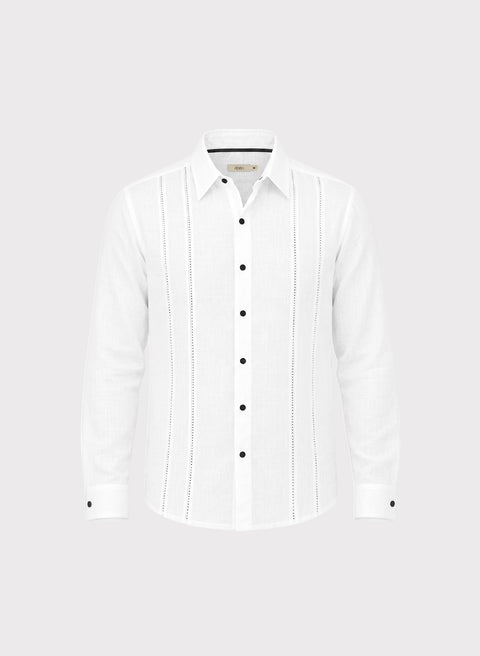 Guayabera Manga Larga 100% Lino Eddie