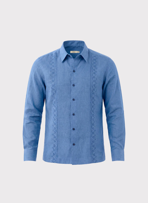 Guayabera Manga Larga 100% Lino Jacobo