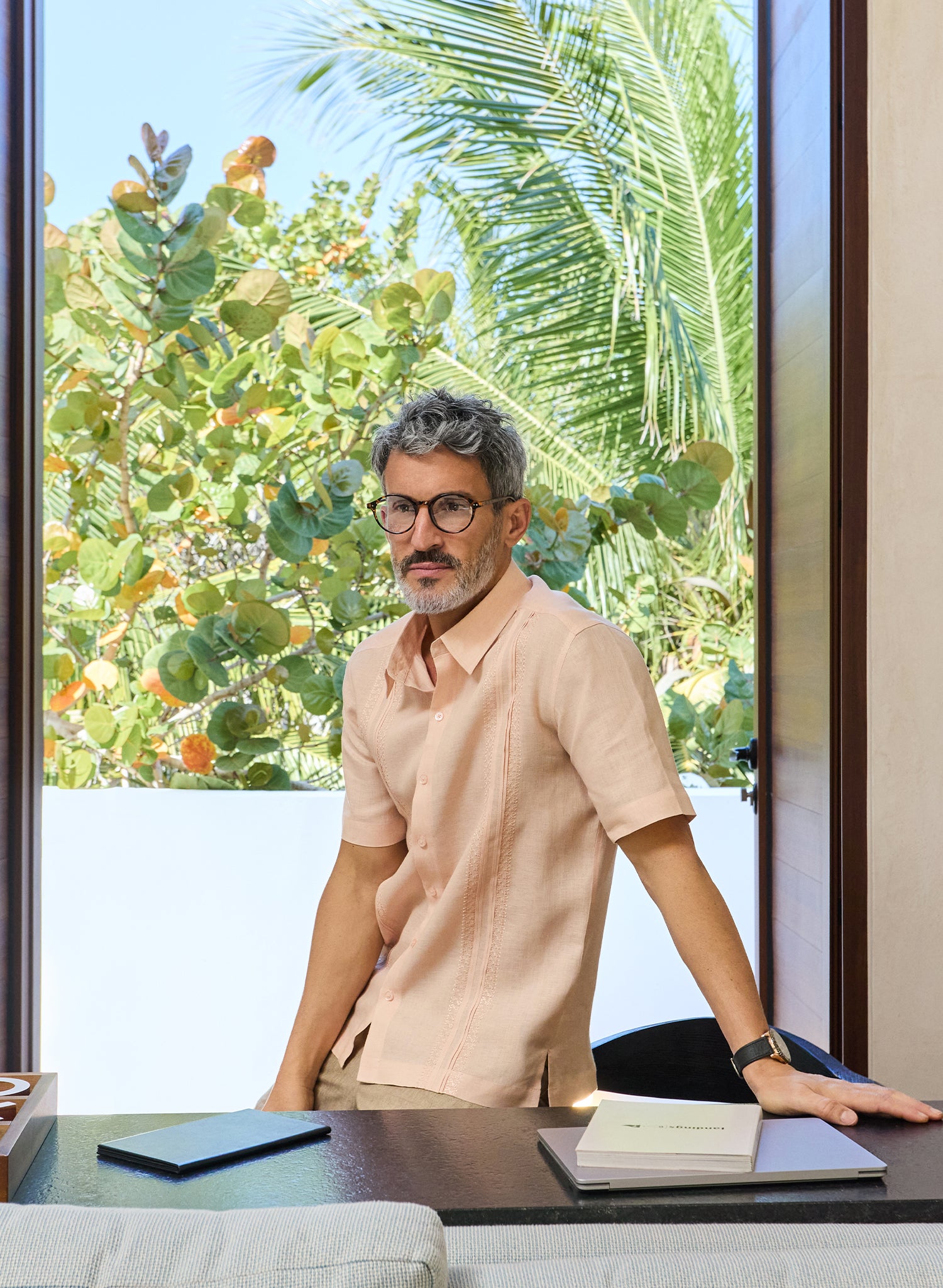 Guayabera manga corta 100% Lino Sandro