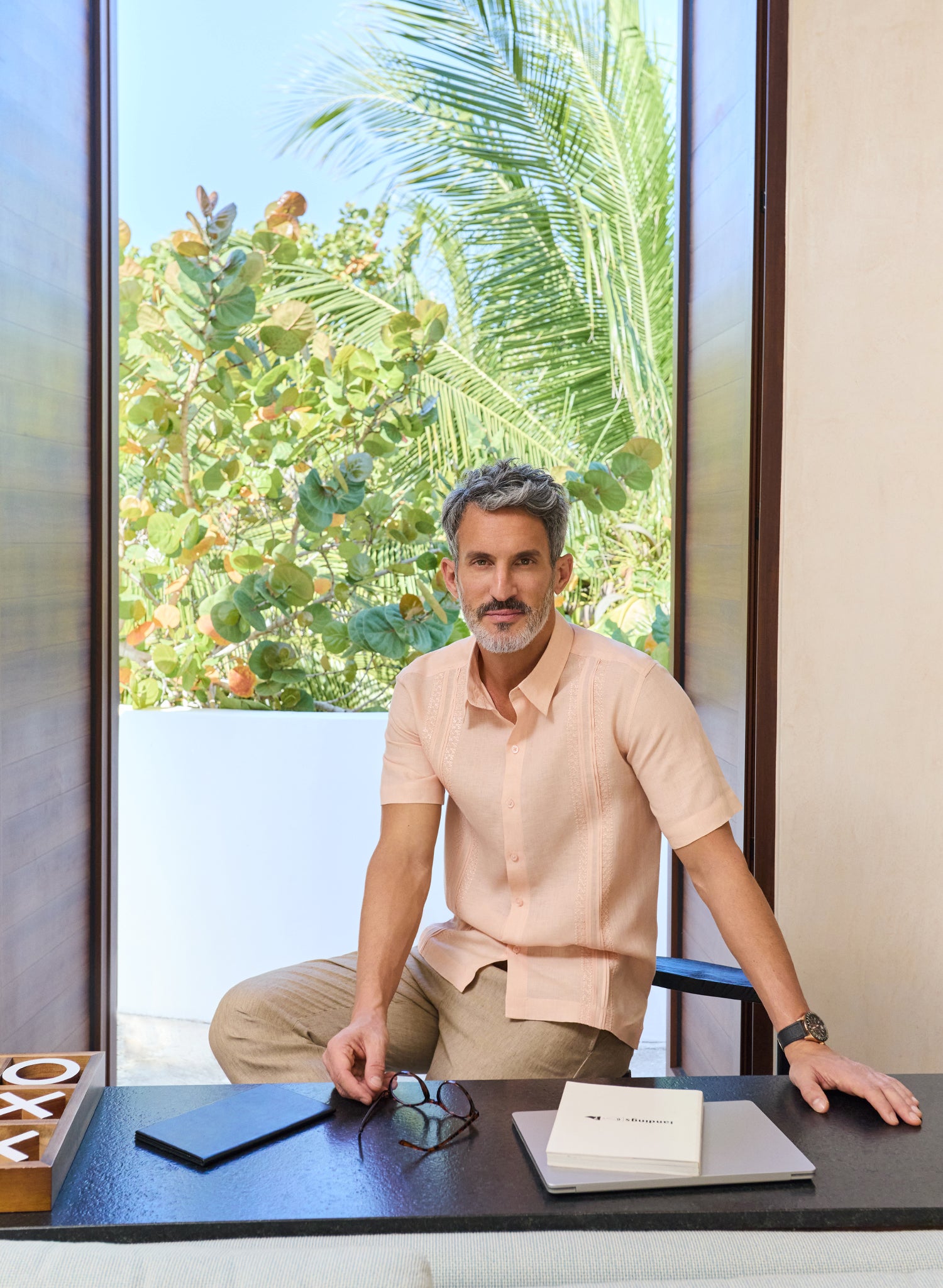 Guayabera manga corta 100% Lino Sandro