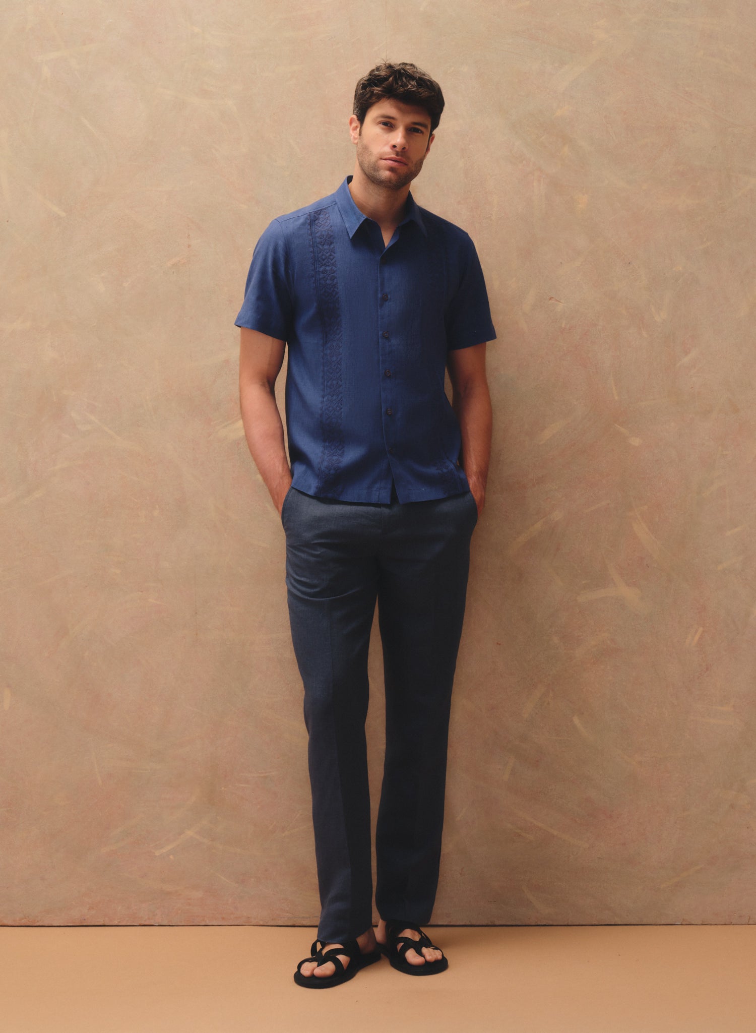 Guayabera manga corta 100% Lino Declan