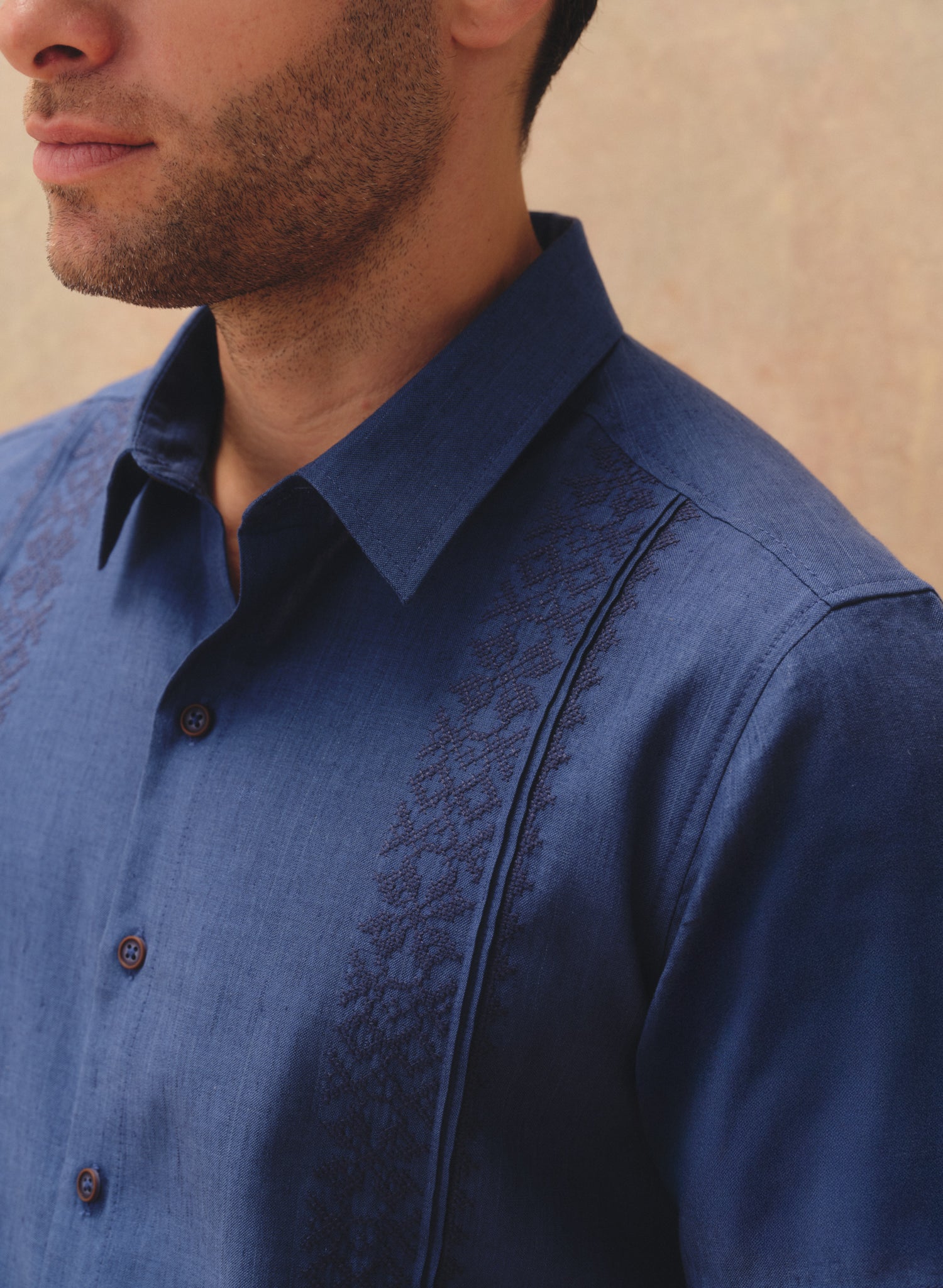 Guayabera manga corta 100% Lino Declan